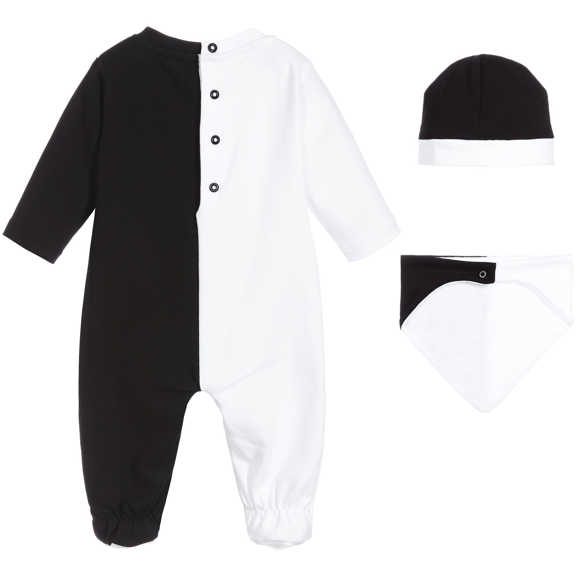Balmain Boys White &amp; Black Cotton Babygrow Gift Set Unisex - Balmain KidsBabygrows