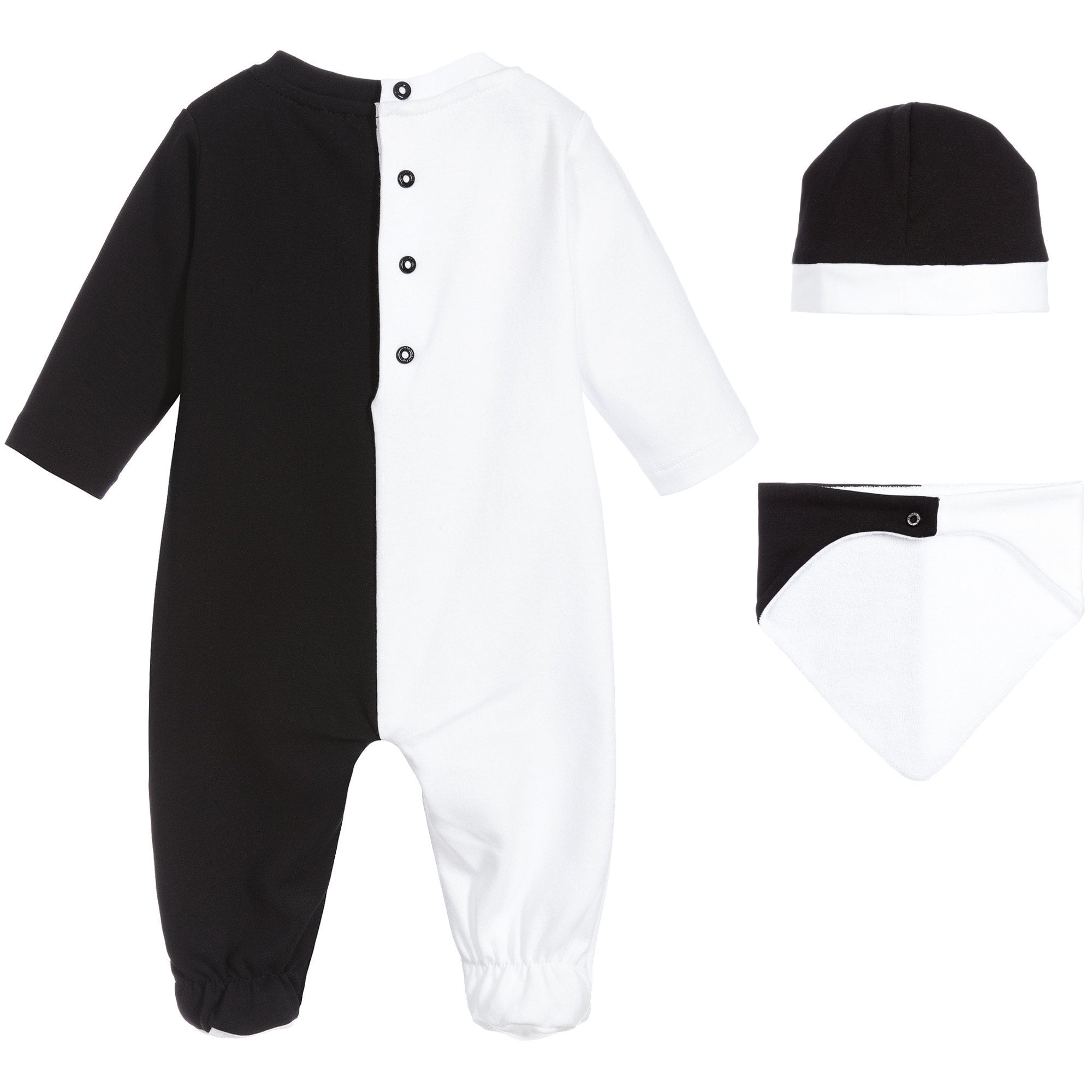 Balmain Boys White & Black Cotton Babygrow Gift Set Unisex - Balmain KidsBabygrows