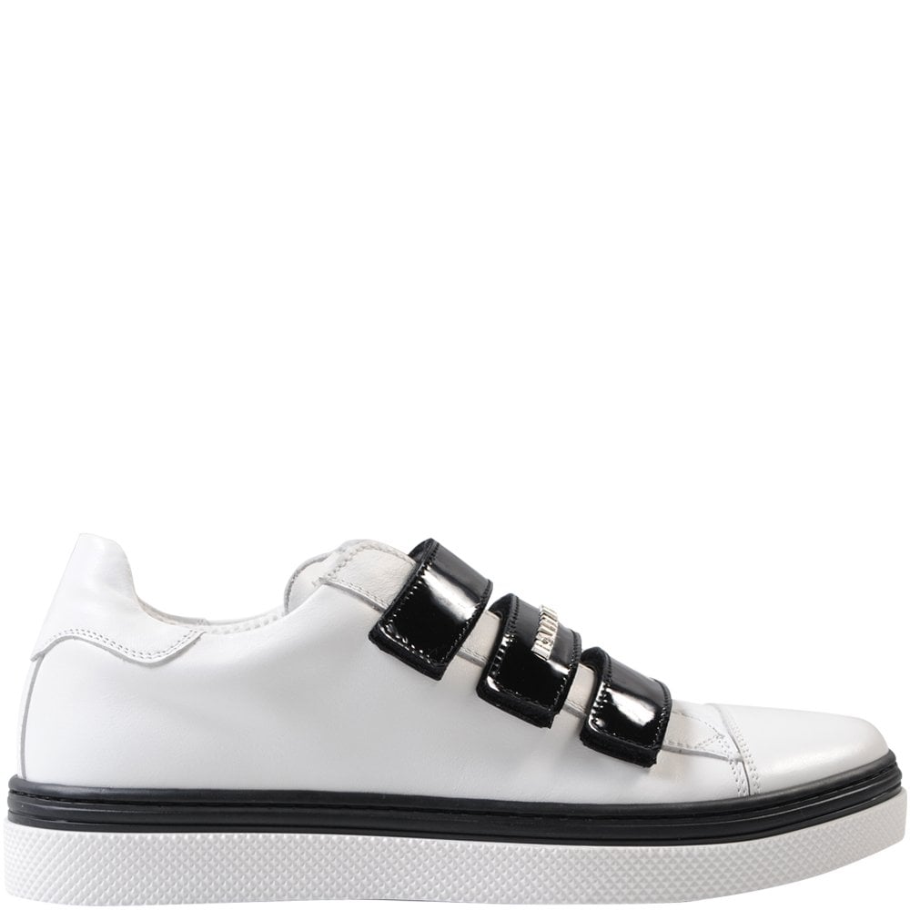 Balmain Boys White Strap-on Trainers White - Balmain KidsSneakers