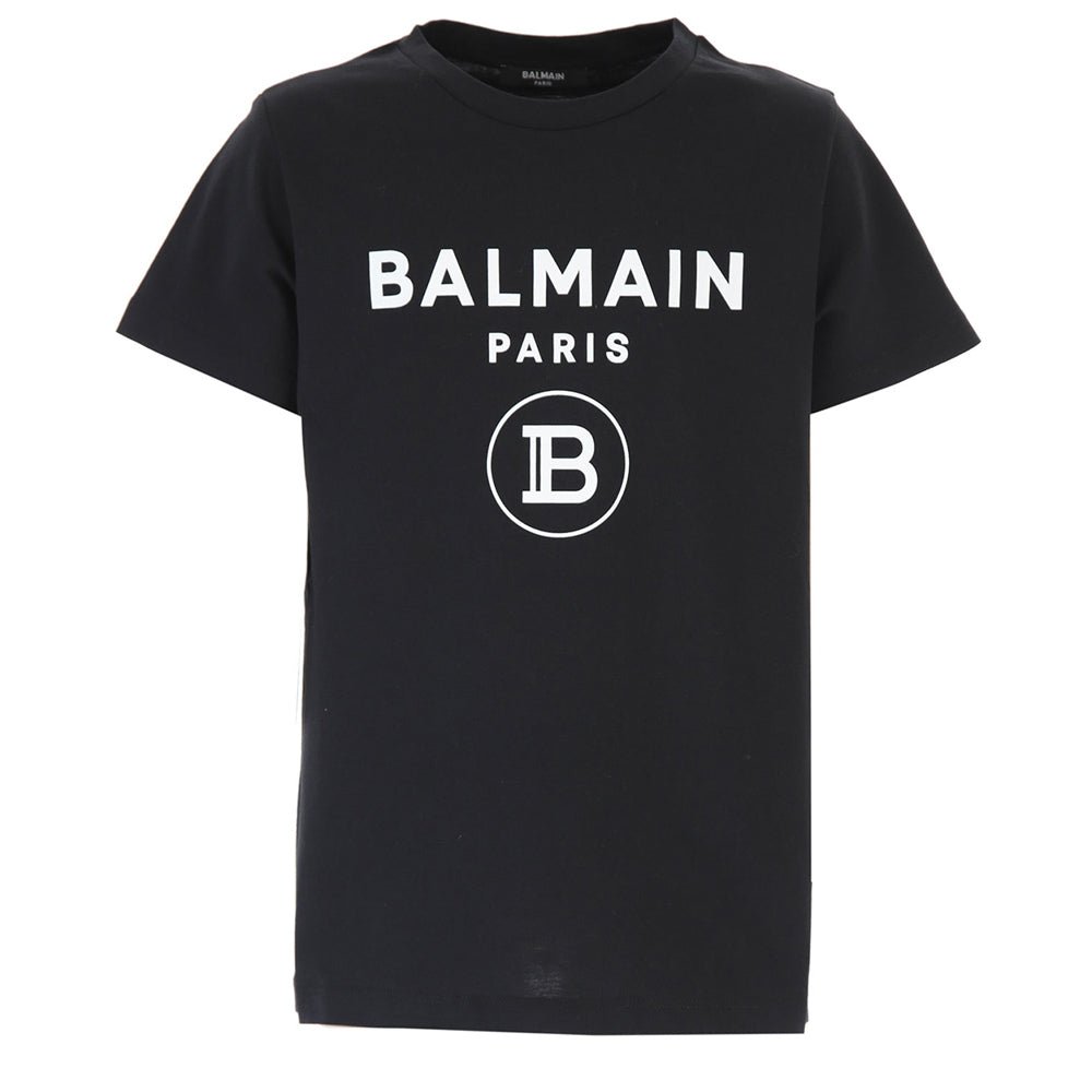 Balmain Classic Logo T-shirt Black - Balmain KidsT-shirts