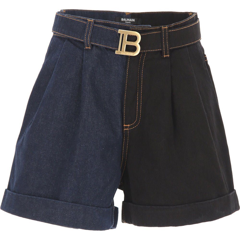 Balmain Girls Denim Shorts Navy - Balmain KidsShorts