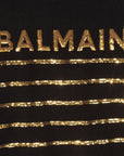 Balmain Girls Gold Stripe Dress Black - Balmain KidsDresses