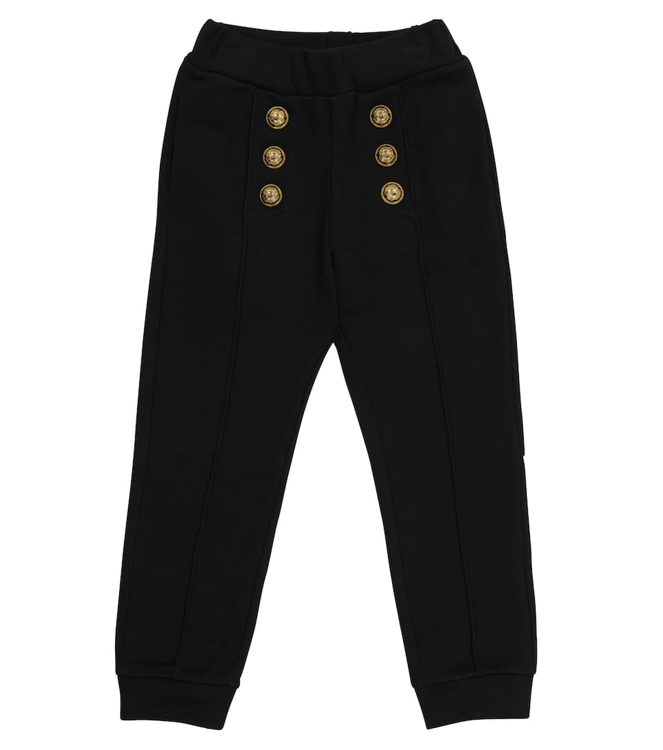 Balmain Girls Gold Studded Joggers Black - Balmain KidsJoggers