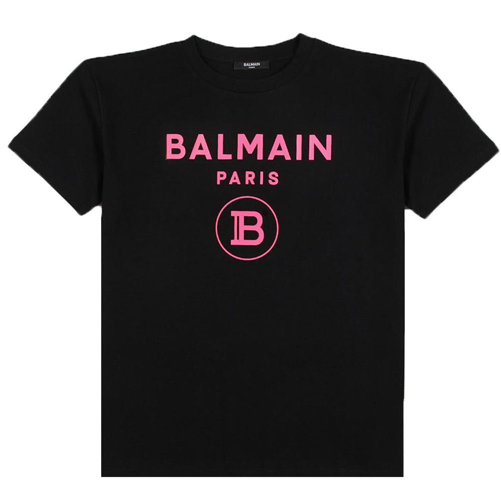 Balmain Girls Logo T-shirt Black - Balmain KidsT-shirts