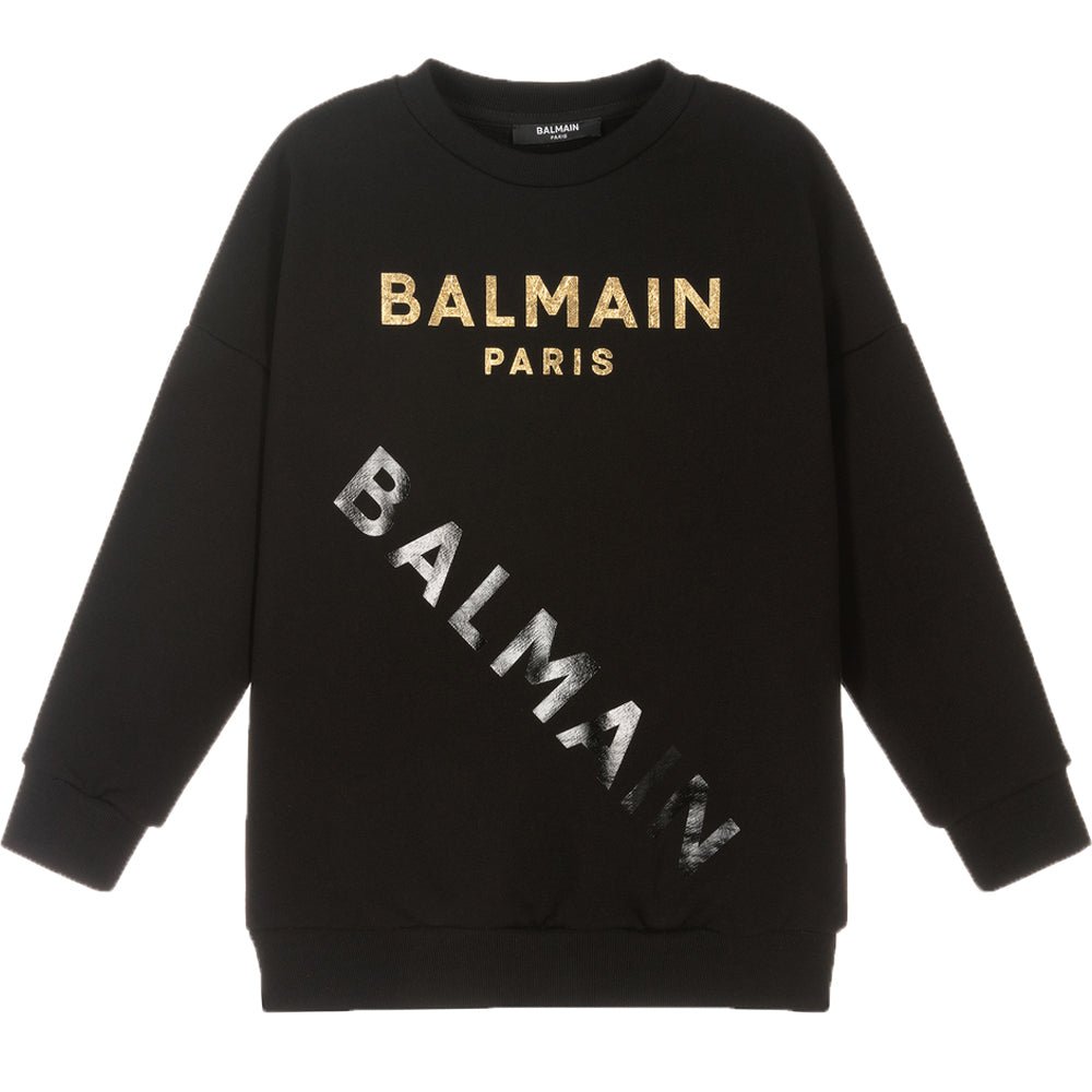 Balmain Girls Sweater Black - Balmain KidsSweaters