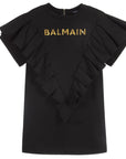 Balmain Girls T-Shirt Dress Black - Balmain KidsDresses