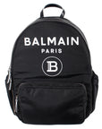 Balmain Kids Logo Backpack Black - Balmain KidsBackpacks
