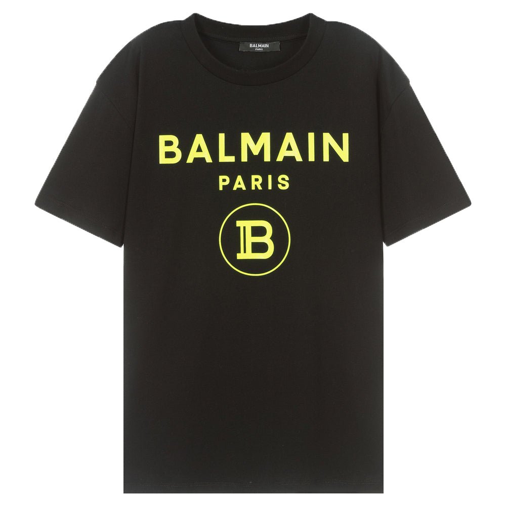 Balmain Kids Unisex Logo T-shirt Black - Balmain KidsT-shirts