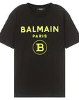 Balmain Kids Unisex Logo T-shirt Black - Balmain KidsT-shirts