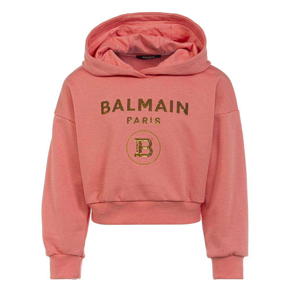 Balmain Logo Hoodie Pink - Balmain KidsHoodies