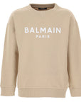 Balmain Logo Jumper Beige - Balmain KidsSweaters