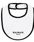 Balmain Monochrome Logo Cotton Babygrow Set Unisex - Balmain KidsBabygrows