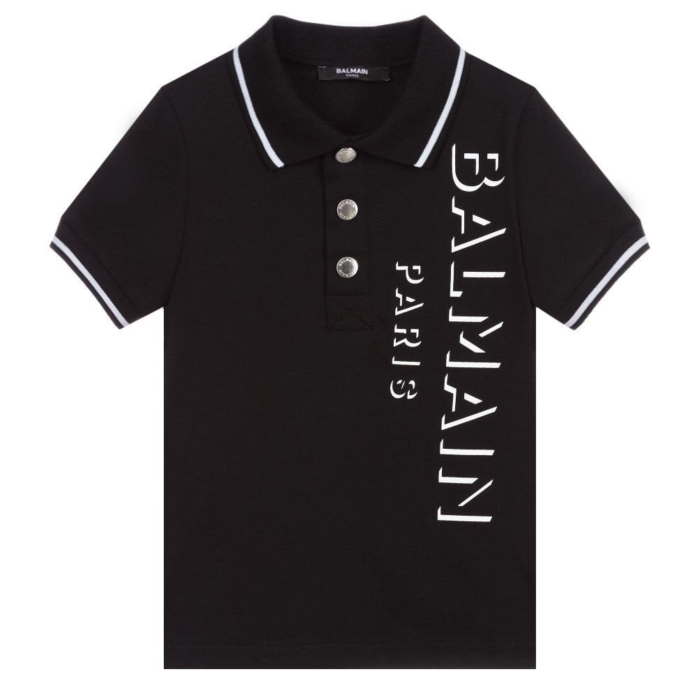 Balmain Paris Boys Polo Black - Balmain KidsPolos