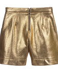 Balmain Teen Girls Metallic Shorts Gold - Balmain KidsShorts