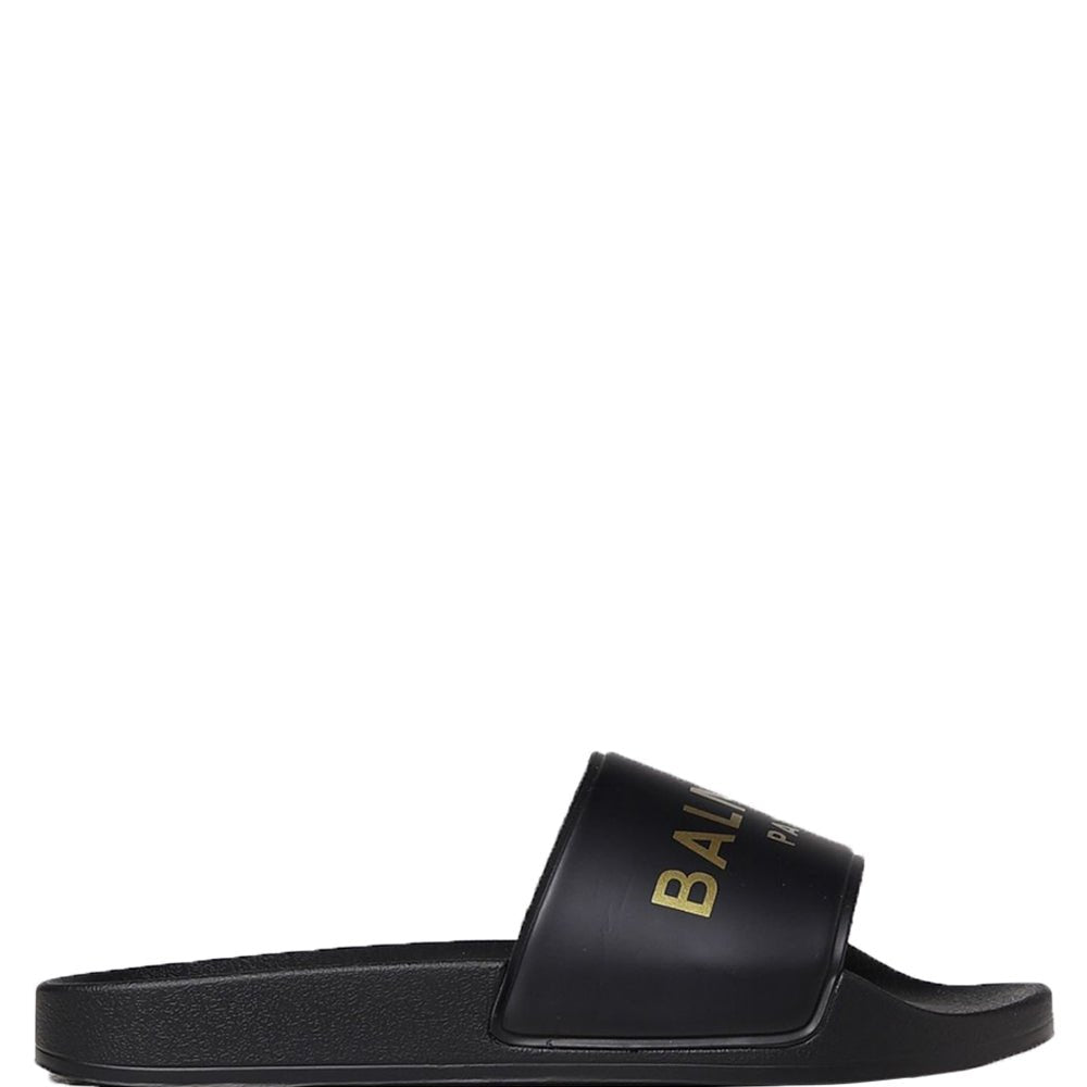 Balmain Unisex Logo Print Fat Sliders Black - Balmain KidsSliders