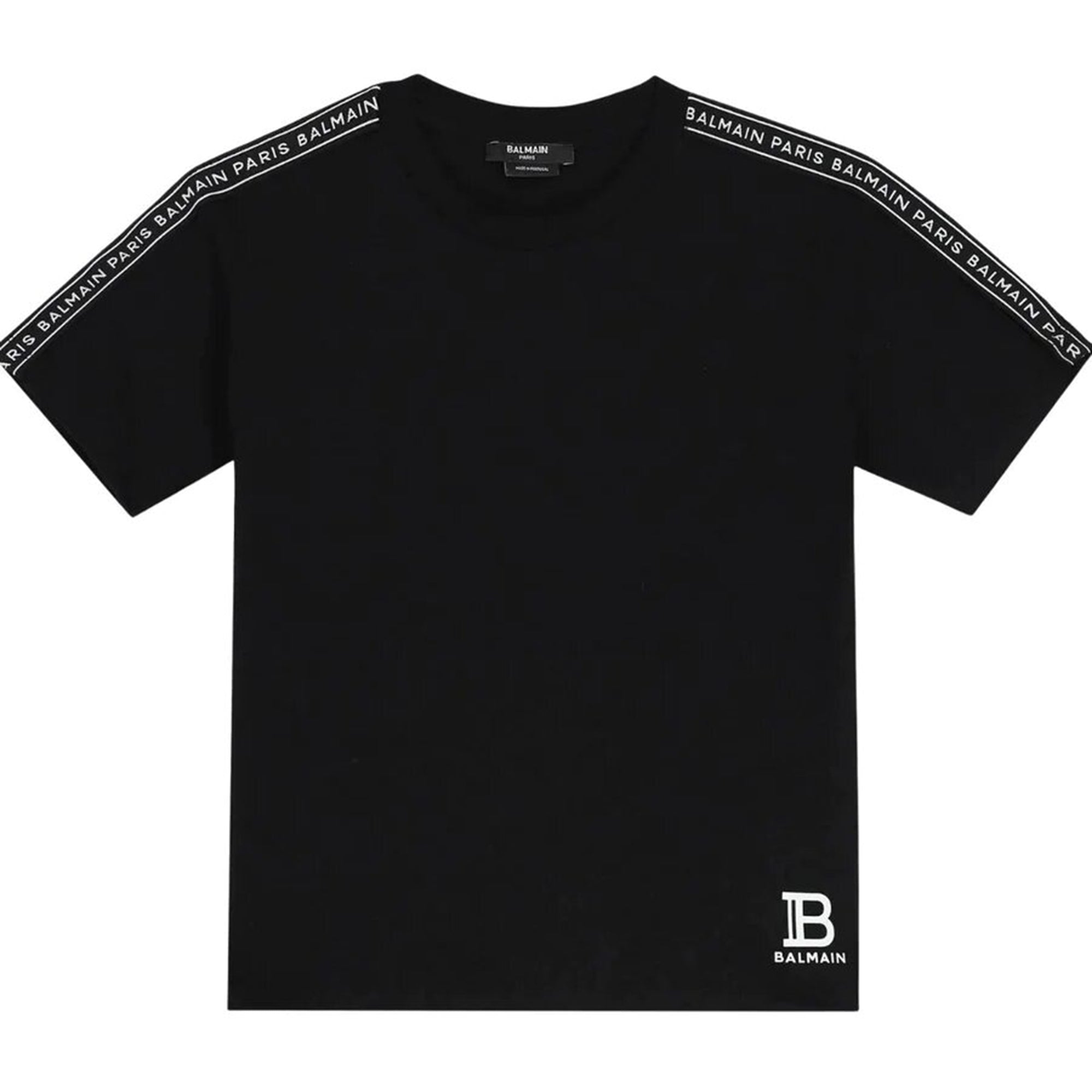 Balmain Unisex Paris Logo T-shirt Black - Balmain KidsT-shirts
