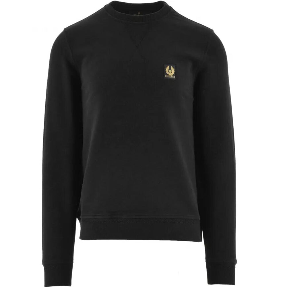 Belstaff Mens Cotton Fleece Sweater Black - BelstaffSweaters