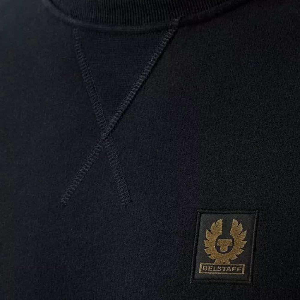 Belstaff Mens Cotton Fleece Sweater Black - BelstaffSweaters