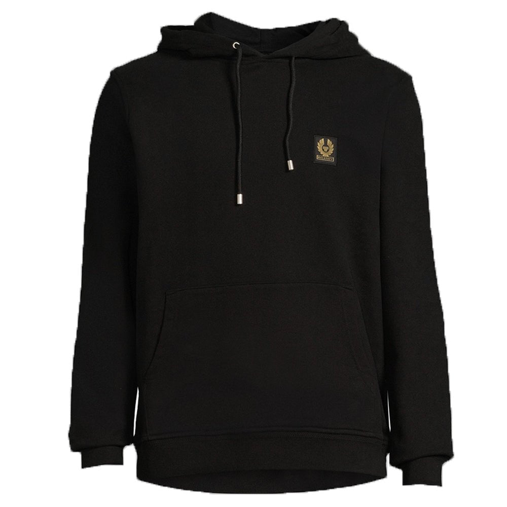 Belstaff Mens Fleece Cotton Hoodie Black - BelstaffHoodies