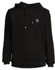 Belstaff Mens Fleece Cotton Hoodie Black - BelstaffHoodies