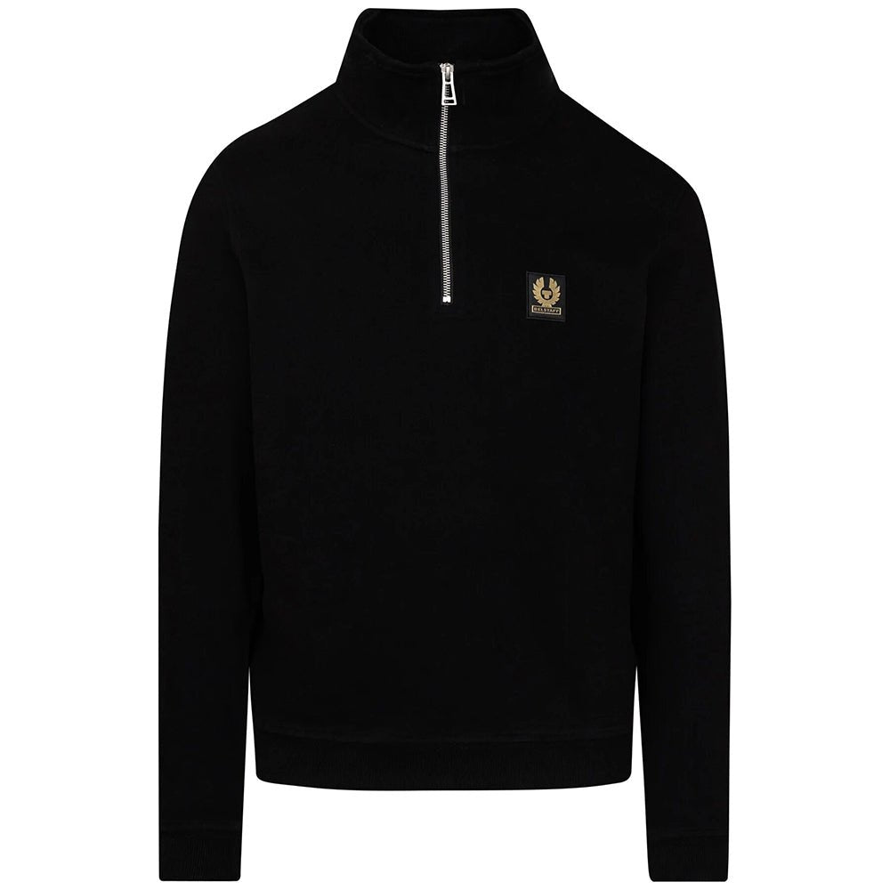 Belstaff Mens Quarter Zip Sweater Black - BelstaffZip Tops