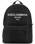 Dolce & Gabbana Kids Canvas Backpack Black