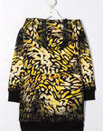 Kids Givenchy Dress In Sweatshirt With Hood and Animalier Print