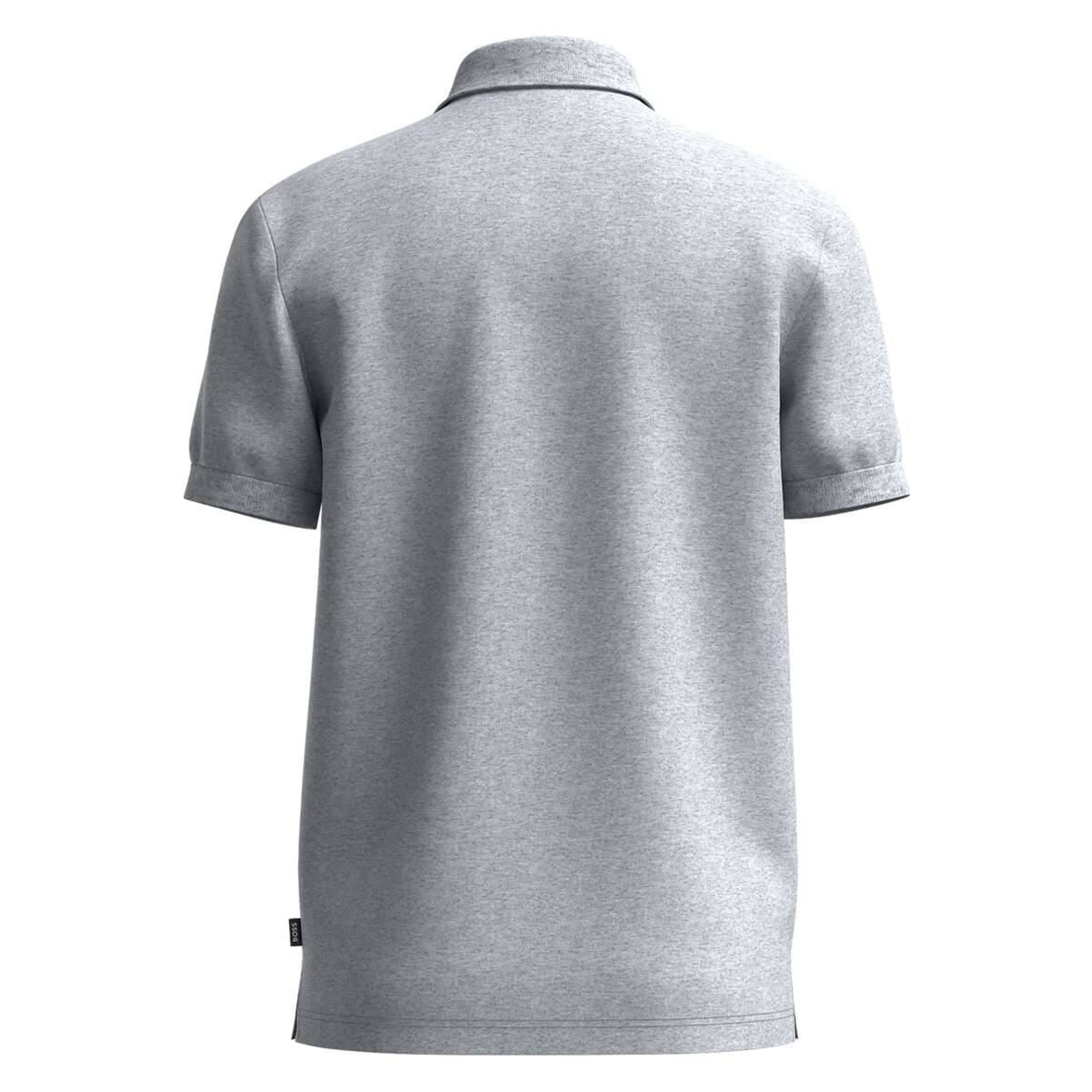 Boss Mens Logo Patch Polo Grey - BossPolos