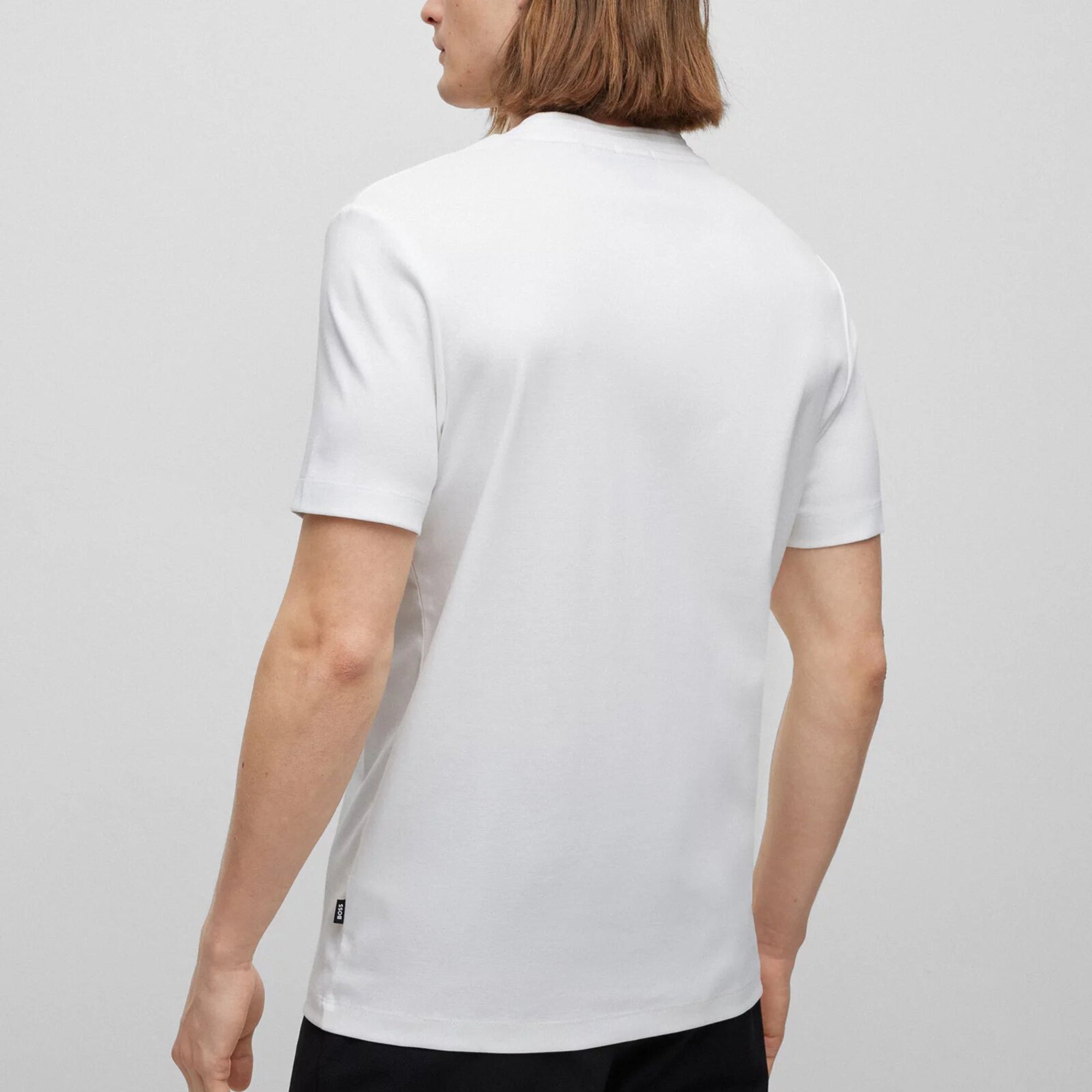 Boss Mens Plaque Logo T-shirt White - BossT-shirts