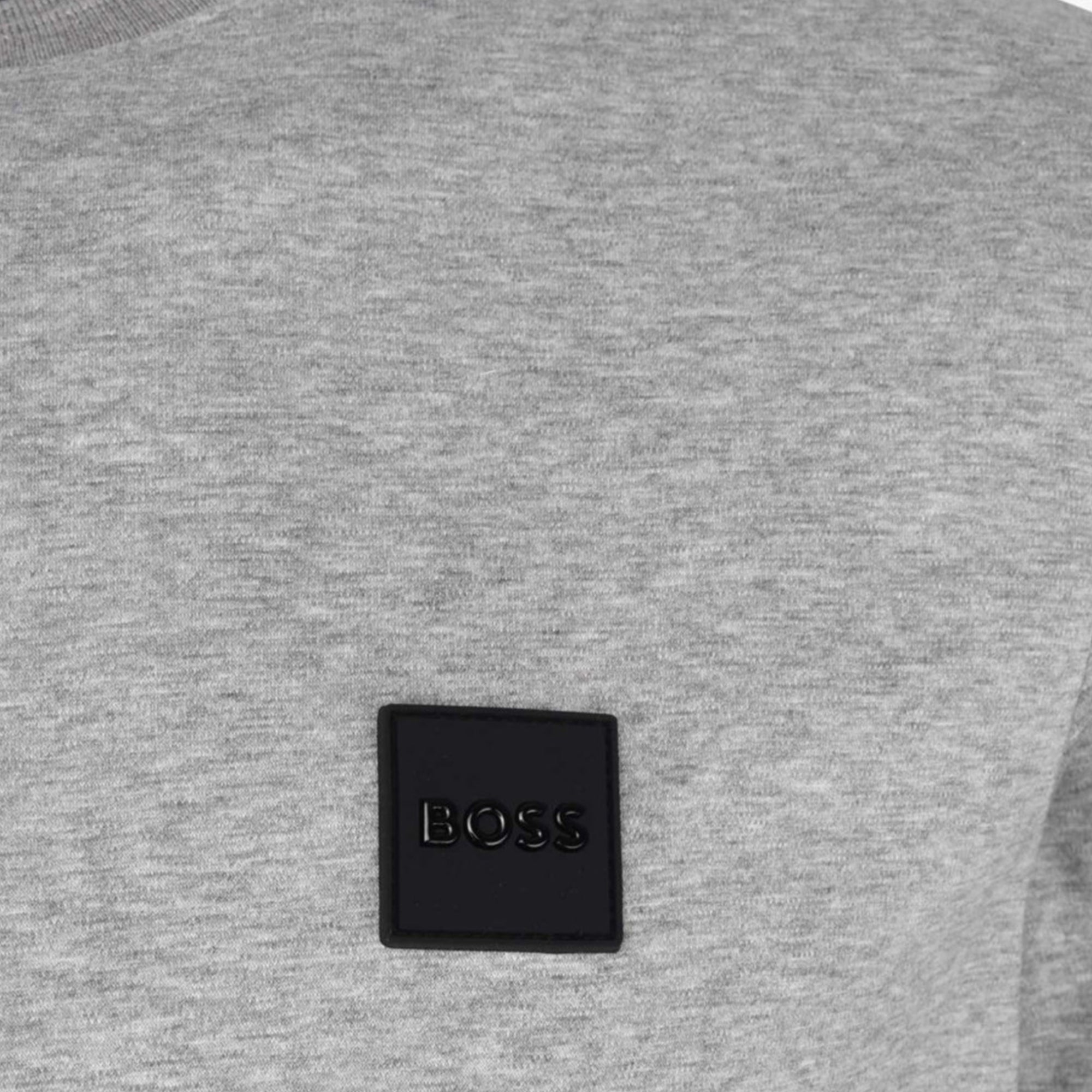 Boss Mens Square Patch Logo T-shirt Grey - BossT-shirts