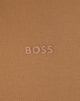 Boss Mens Striped Collar Polo Brown - BossPolos