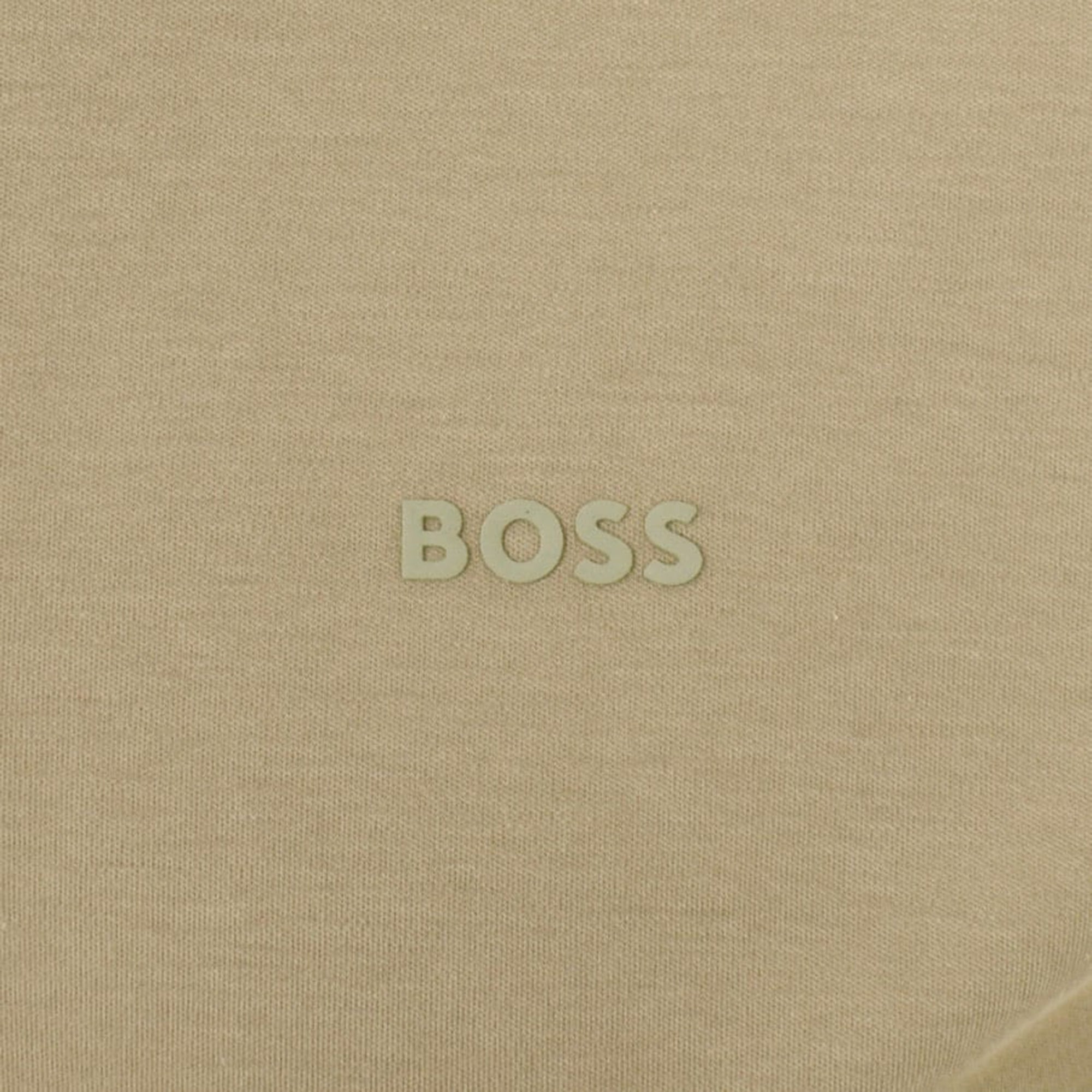 Boss Mens Striped Collar Polo Khaki - BossPolos