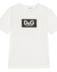 Dolce & Gabbana Boys Oversized Logo T-Shirt Cream