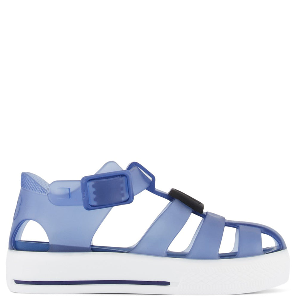 Dolce &amp; Gabbana Unisex Baby Logo Sandals Blue