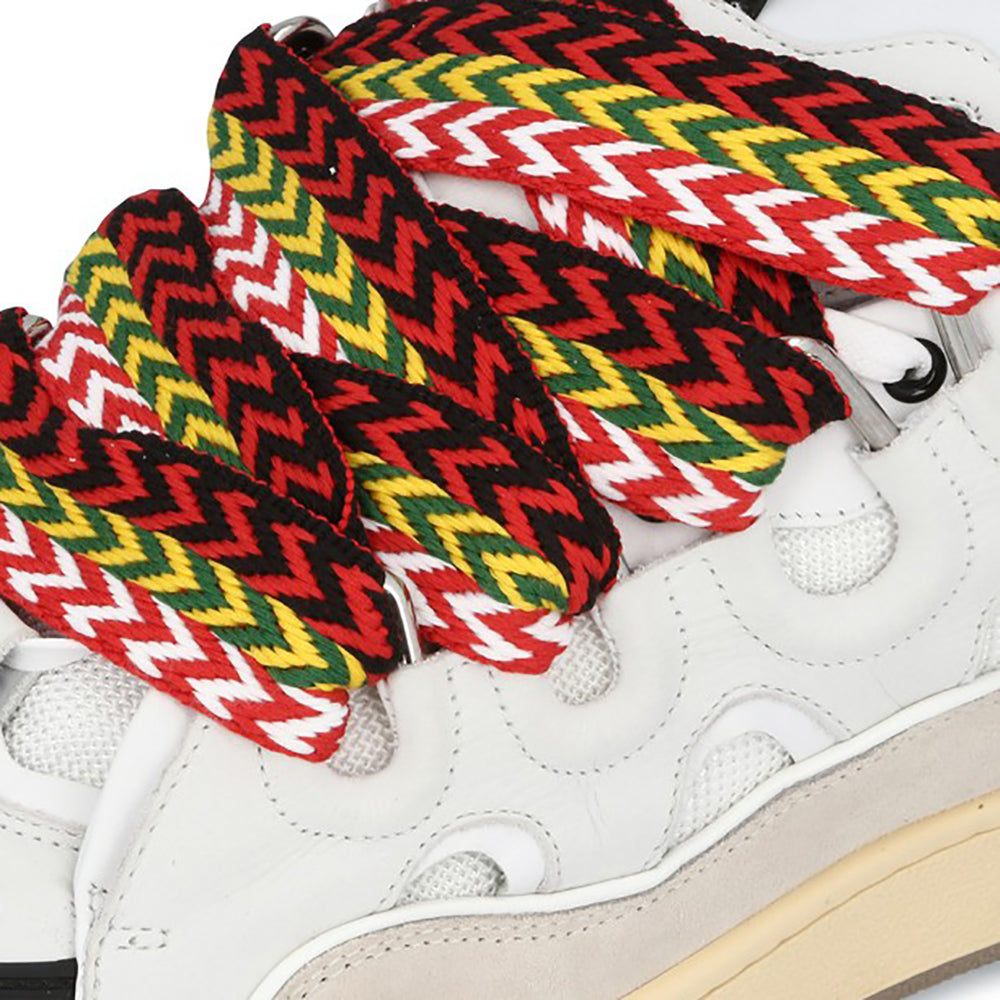 Lanvin Men&#39;s Curb Sneakers White