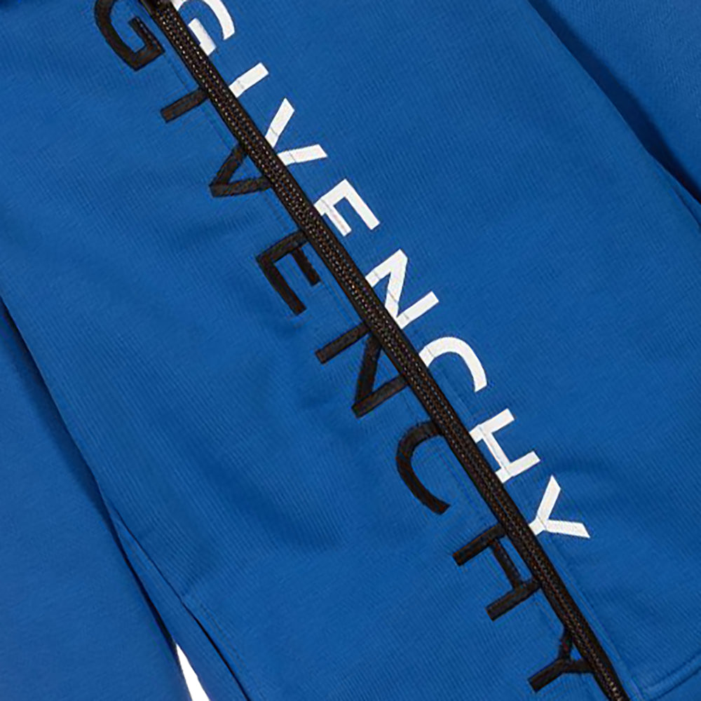 Givenchy Boys Zip Logo Hoodie Blue