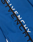 Givenchy Boys Zip Logo Hoodie Blue