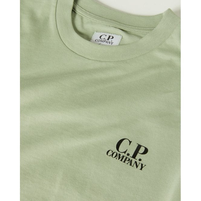 C.P Company Boys Cotton Logo T-shirt Green - C.P. Company KidsT-shirts