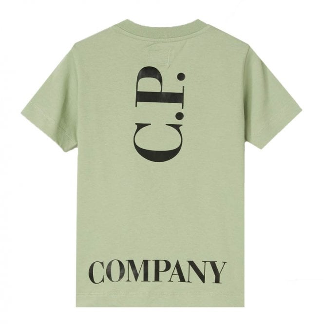 C.P Company Boys Cotton Logo T-shirt Green - C.P. Company KidsT-shirts