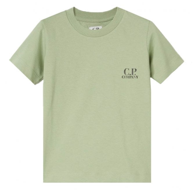 C.P Company Boys Cotton Logo T-shirt Green - C.P. Company KidsT-shirts