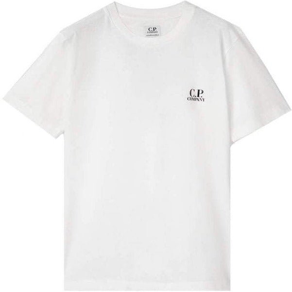 C.P Company Boys Cotton Logo T-shirt White - C.P. Company KidsT-shirts