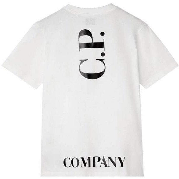 C.P Company Boys Cotton Logo T-shirt White - C.P. Company KidsT-shirts