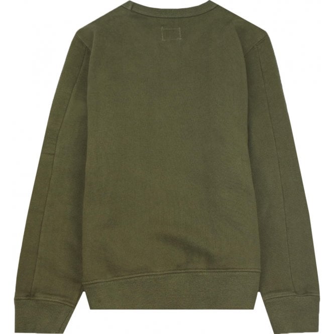 C.P Company Boys Fleece Sweater Khaki Green - C.P. Company KidsSweaters