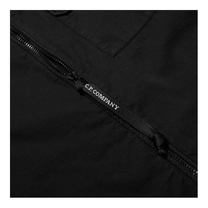 C.P Company Boys Gabardine Overshirt Black - C.P. Company KidsShirt Jackets