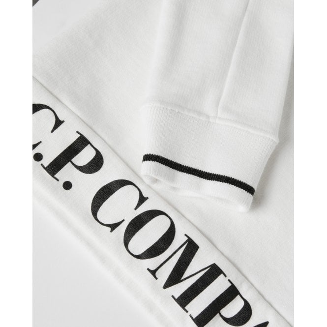 C.P Company Boys Logo Hoodie White - C.P. Company KidsHoodies