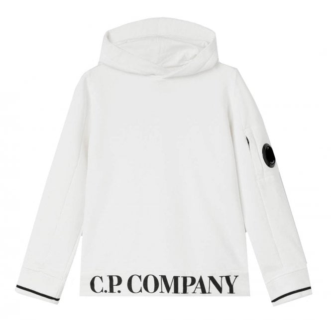 C.P Company Boys Logo Hoodie White - C.P. Company KidsHoodies