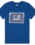 C.P Company Boys Total Eclipse Logo T-shirt Blue - C.P. Company KidsT-shirts