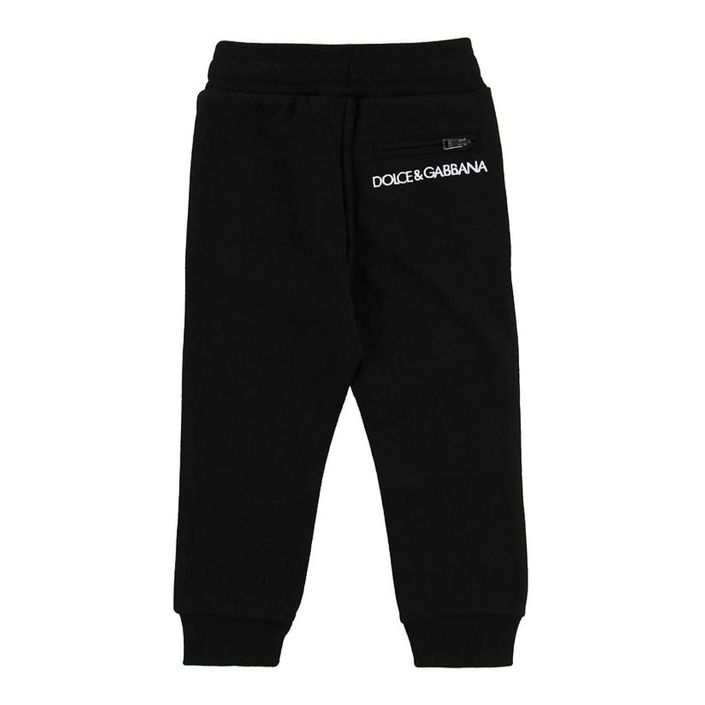 Dolce &amp; Gabbana Boys Cotton Joggers Black