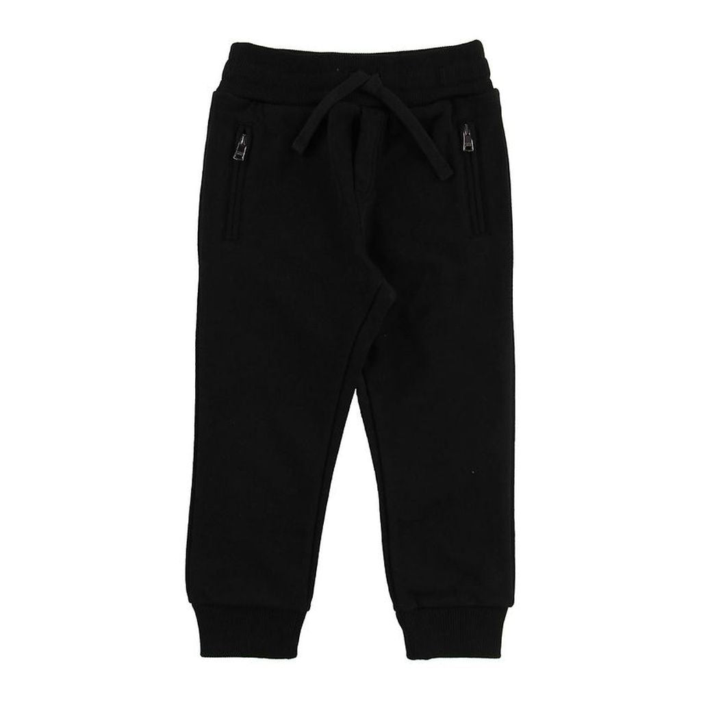 Dolce &amp; Gabbana Boys Cotton Joggers Black