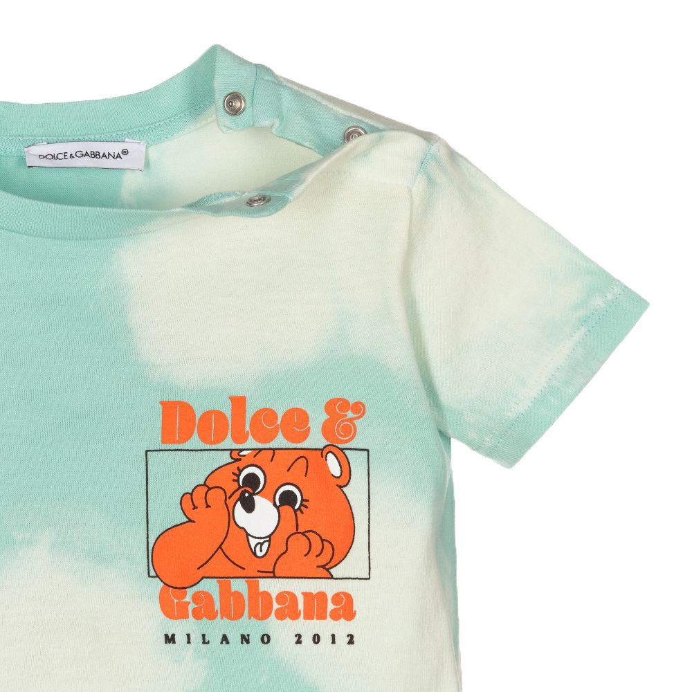 Dolce &amp; Gabbana Baby Boys Cotton T-Shirt Blue